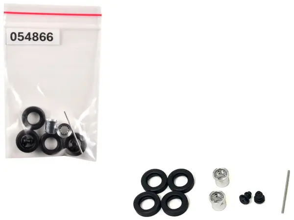 Rear Hypoid Wheelset Chrome 1/87 (HO) Plastic Model by Promotex #1