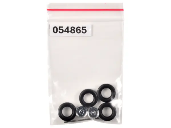 Rear Low Profile Wheelset Chrome 1/87 (HO) Plastic Model by Promotex #3