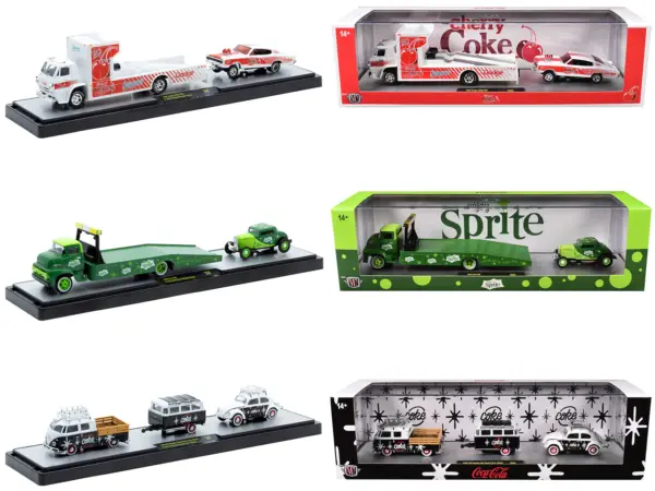 Auto Haulers "Soda" Set of 3 pieces Release 36 Limited Edition to 8000 pieces Worldwide 1/64 Diecast Models by M2 Machines #1