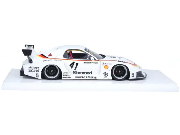 Mazda RX7 (FD3S) LB-Super Silhouette RHD (Right Hand Drive) #41 White with Stripes and Graphics 1/18 Model Car by Inno Models #2
