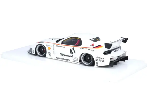 Mazda RX7 (FD3S) LB-Super Silhouette RHD (Right Hand Drive) #41 White with Stripes and Graphics 1/18 Model Car by Inno Models #3