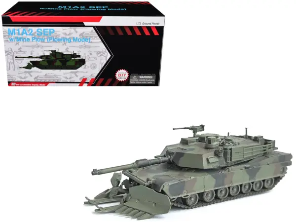 United States M1A2 SEP (System Enhancement Package) Tank with Mine Plow (Plowing Mode) "United States Army 1st Battalion 16th Cav. Reg. Fort Knox" (2002)" Green Camouflage "NEO Dragon Armor" Series 1/72 Plastic Model by Dragon Models #1