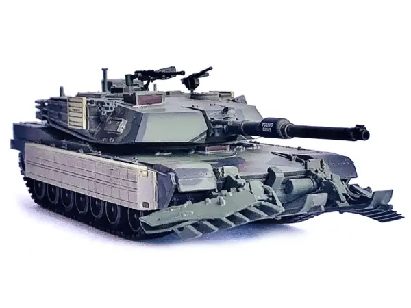 United States M1A1 AIM TUSK (Tank Urban Survival Kit) with Mine Plow (Travel Mode) "United States Marine Corps 8th Tank Battalion II MED Iraq" (2003) Green Camouflage "NEO Dragon Armor" Series 1/72 Plastic Model by Dragon Models #3
