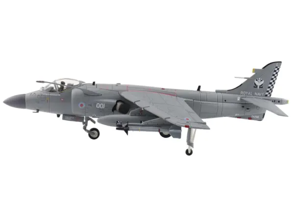 British Aerospace Sea Harrier FA.2 Aircraft with Sea Eagle Missiles "ZH796" (2018) British Royal Navy "Air Power Series" 1/72 Diecast Model by Hobby Master #2