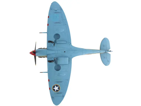 Supermarine Spitfire Mk.Vb Trop Fighter Aircraft "ER570 4th Fighter Squadron 52nd Fighter Group" (1943) Mediterranean Allied Coastal Air Force "Air Power Series" 1/48 Diecast Model by Hobby Master #4