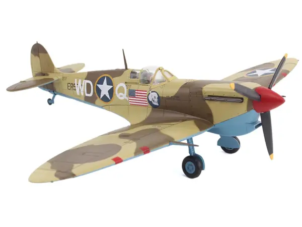 Supermarine Spitfire Mk.Vb Trop Fighter Aircraft "ER570 4th Fighter Squadron 52nd Fighter Group" (1943) Mediterranean Allied Coastal Air Force "Air Power Series" 1/48 Diecast Model by Hobby Master #5