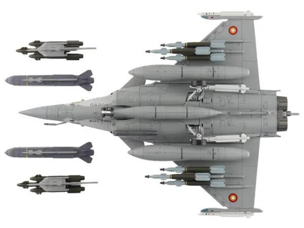 Dassault Rafale DQ Fighter Aircraft "QA209" (2021) Qatar Emiri Air Force "Air Power Series" 1/72 Diecast Model by Hobby Master #4