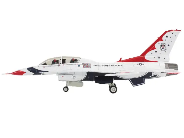 Lockheed F-16D Fighting Falcon Fighter Aircraft "No.7 Thunderbirds Nellis Air Force Base" (2017) United States Air Force "Air Power Series" 1/72 Diecast Model by Hobby Master #2