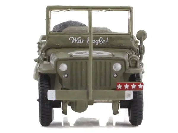 U.S. 1/4 ton Military Vehicle Olive Drab "Gen. George Patton US 3rd Army War Eagle" (1945) United States Army "Ground Power Series" 1/72 Diecast Model by Hobby Master #5
