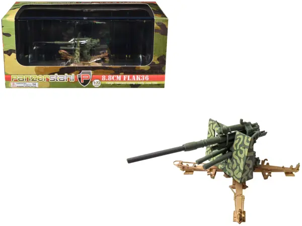 8.8cm Flak36 Gun "FlaRgt. Hermann Goring Sicily" (1943) German Army 1/72 Diecast Model by Panzerstahl #1