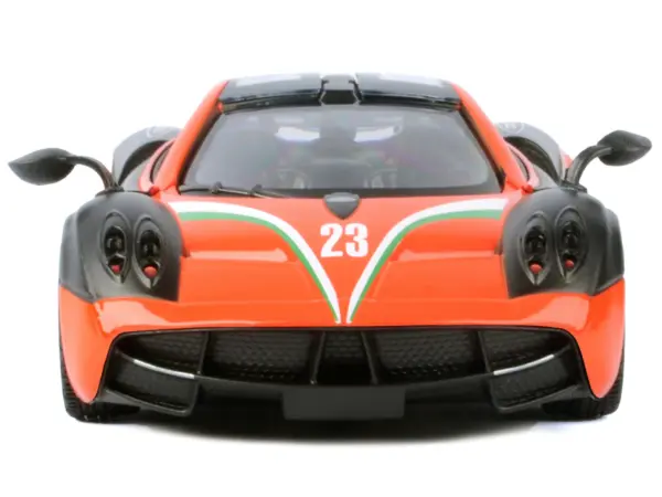 Pagani Huayra #23 Orange and Black with Stripes "GT Racing" Series 1/24 Diecast Model Car by Motormax #3