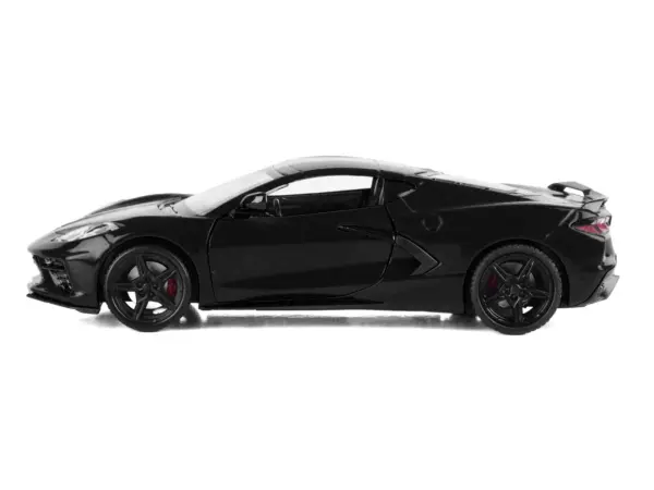 2020 Chevrolet Corvette C8 Stingray Black with Silver Stripes "Timeless Legends" Series 1/24 Diecast Model Car by Motormax #2