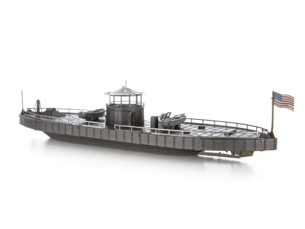 Model Kit USS Monitor and USS Merrimack Ironclad Warships "Battle of the Ironclads" (Challenging Difficulty) Steel Model by Metal Earth #4