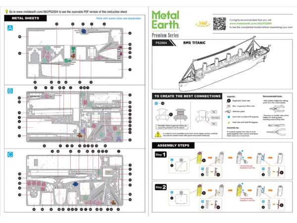 Model Kit RMS Titanic Ship (Moderate Difficulty) Steel Model by Metal Earth #4
