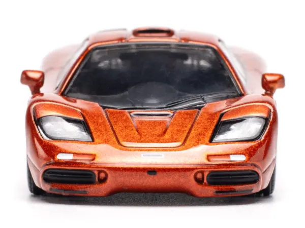 McLaren F1 Orange Metallic 1/64 Diecast Model Car by Pop Race #5