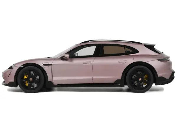 2022 Porsche Taycan Turbo S Cross Turismo Pink Metallic 1/18 Model Car by GT Spirit #4