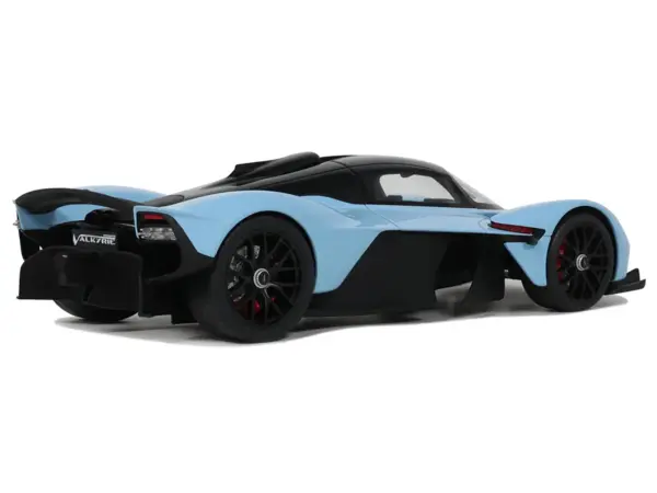 2023 Aston Martin Valkyrie Light Blue with Black Top 1/18 Model Car by GT Spirit #4