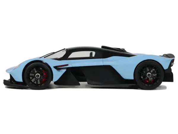 2023 Aston Martin Valkyrie Light Blue with Black Top 1/18 Model Car by GT Spirit #5