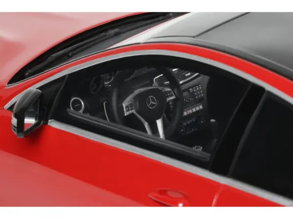 2014 Mercedes-Benz C63 AMG Red with Black Top 1/18 Model Car by GT Spirit #2