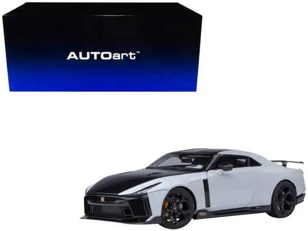Nissan GT-R50 By ItalDesign Black and White Metallic 1/18 Model Car by Autoart #1