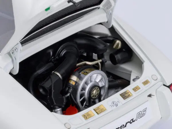 Porsche 911 Carrera 2.7 RS Grand Prix White with Green Stripes and Wheels 1/18 Model Car by Autoart #5