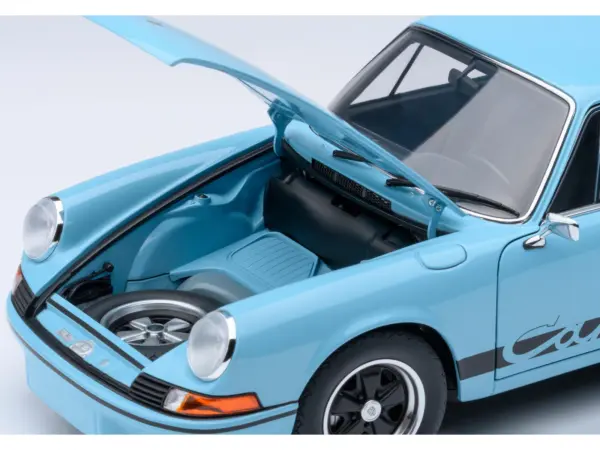 Porsche 911 Carrera 2.7 RS Gulf Blue with Black Stripes and Wheels 1/18 Model Car by Autoart #5