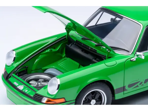Porsche 911 Carrera 2.7 RS Viper Green with Black Stripes and Wheels 1/18 Model Car by Autoart #3