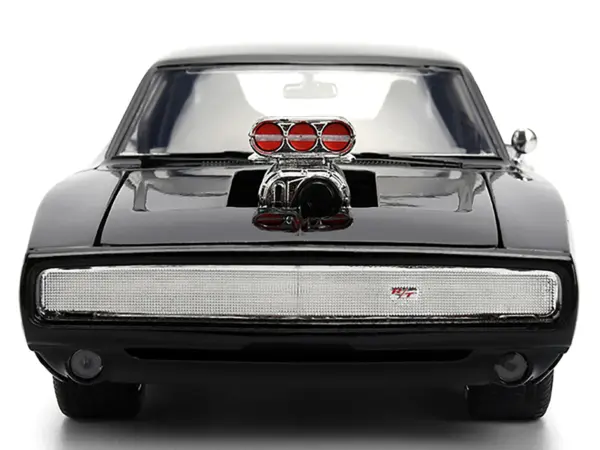1970 Dodge Charger R/T Black "Furious 7" (2015) Movie "Fast & Furious" Series 1/24 Diecast Model Car by Jada #5