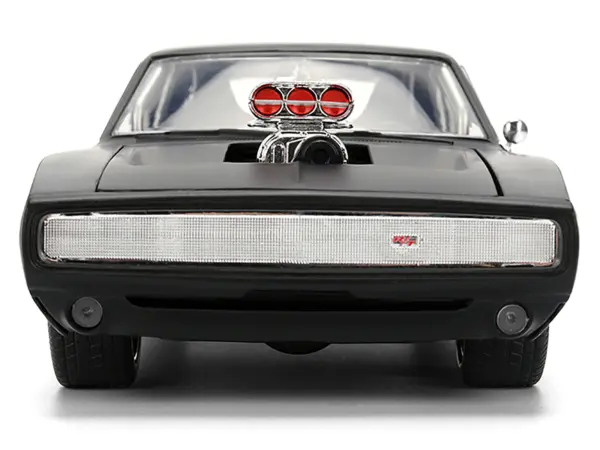 1970 Dodge Charger R/T Matt Black "Fast & Furious" (2009) Movie "Fast & Furious" Series 1/24 Diecast Model Car by Jada #5