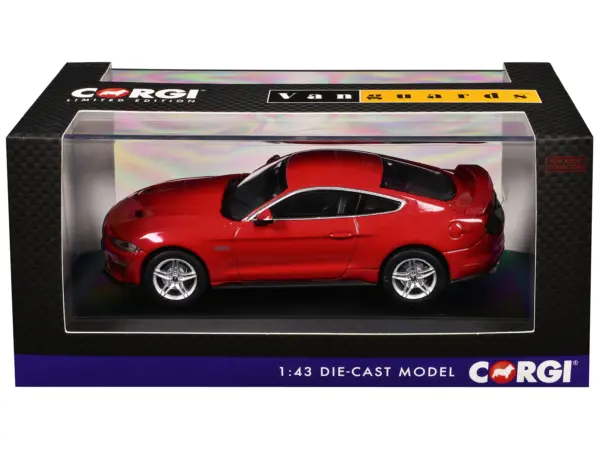 Ford Mustang Mk6 GT Fastback 5.0 RHD (Right Hand Drive) Race Red "Vanguards" Series 1/43 Diecast Model Car by Corgi #3
