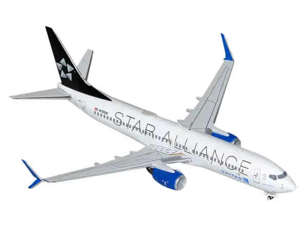 Boeing 737-800 Commercial Aircraft "United Airlines Star Alliance" (N76516) White with Black Tail "Gemini 200" Series 1/200 Diecast Model Airplane by GeminiJets #2