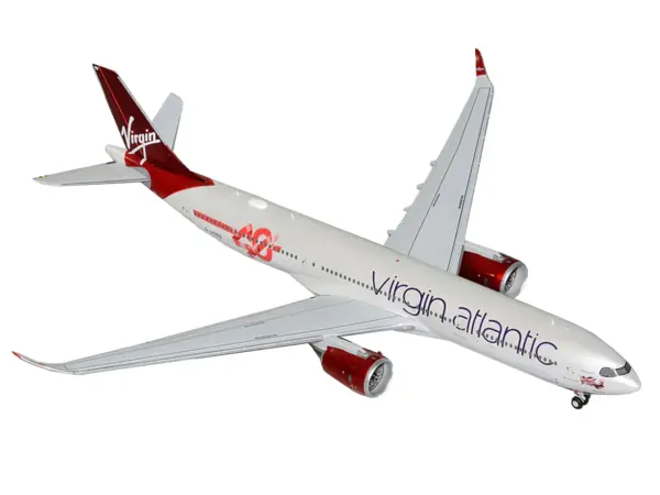 Airbus A330-900 Commercial Aircraft "Virgin Atlantic" (G-VSRB) Gray with Red Tail "Gemini 200" Series 1/200 Diecast Model Airplane by GeminiJets #2