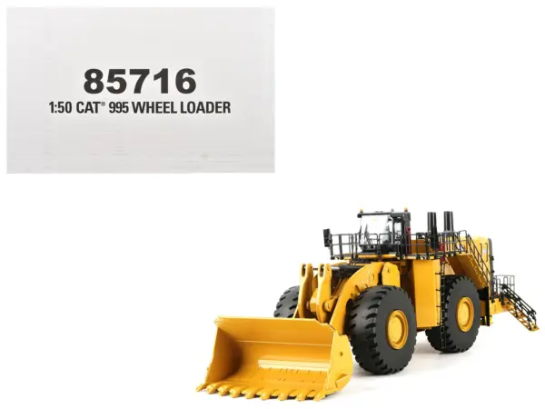 CAT Caterpillar 995 Wheel Loader Yellow "High Line Series" 1/50 Diecast Model by Diecast Masters #1