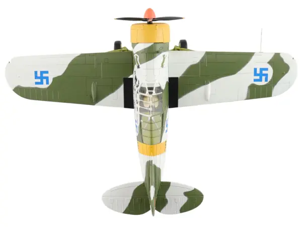 Brewster F2A Model 239 "Buffalo" Fighter Aircraft "BW364 LeLv 24 flown by Warrant Officer Ilmari Juutilainen" (1942) Finnish Air Force "Air Power Series" 1/48 Diecast Model by Hobby Master #3
