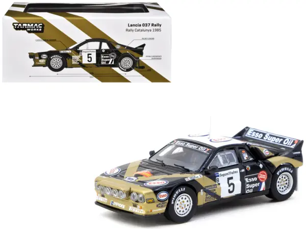 Lancia 037 Rally #5 Fabrizio Tabaton - Luciano Tedeschini Winner "Rally Catalunya" (1985) "Hobby64+" Series 1/64 Diecast Model Car by Tarmac Works #1