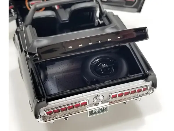 1968 Shelby GT500 KR Convertible Black with White Stripes Limited Edition to 480 pieces Worldwide 1/18 Diecast Model Car by ACME #4