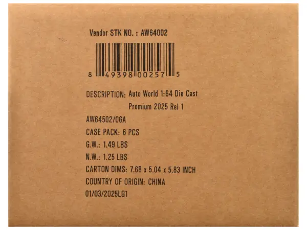 Auto World Premium 2025 Release 1 Set A of 6 pieces 1/64 Diecast Model Cars by Auto World #3
