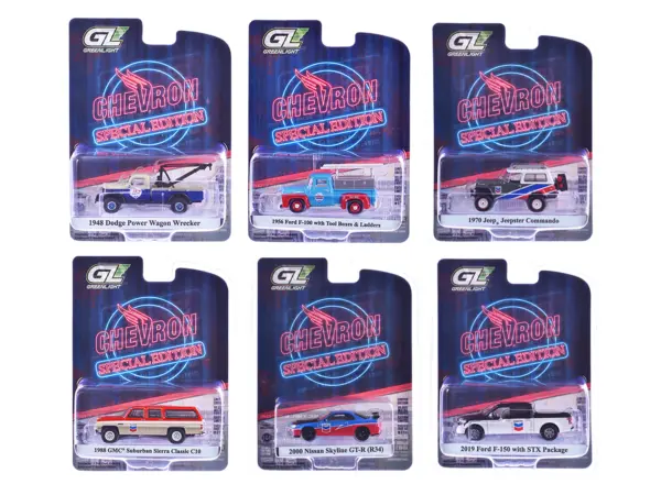 "Chevron Special Edition" Series 1 Set of 6 pieces 1/64 Diecast Model Cars by Greenlight #1