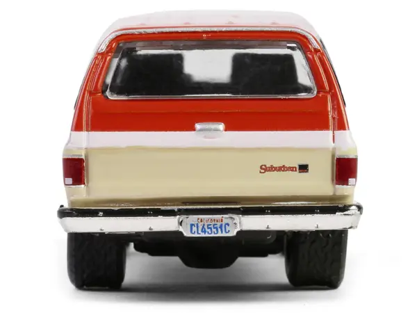 1988 GMC Suburban Sierra Classic C10 "Chevron" Orange and Beige with White Stripes "Chevron Special Edition" Series 1 1/64 Diecast Model Car by Greenlight #5