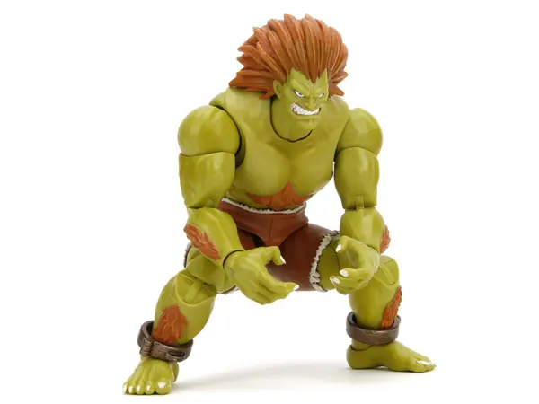 Blanka 7.5" Moveable Figure with Accessories and Alternate Head and Hands "Ultra Street Fighter II: The Final Challengers" (2017) Video Game Model by Jada #3