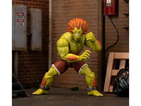 Blanka 7.5" Moveable Figure with Accessories and Alternate Head and Hands "Ultra Street Fighter II: The Final Challengers" (2017) Video Game Model by Jada #4