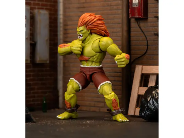 Blanka 7.5" Moveable Figure with Accessories and Alternate Head and Hands "Ultra Street Fighter II: The Final Challengers" (2017) Video Game Model by Jada #5