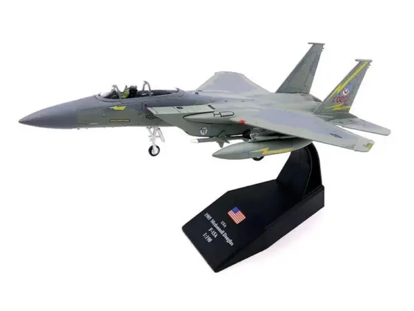 McDonnell Douglas F-15A Eagle Aircraft "Spittin Kittens 5th Fighter-Interceptor Squadron Tactical Air Command Minot AFB" (1985) United States Air Force 1/100 Diecast Model Airplane #5