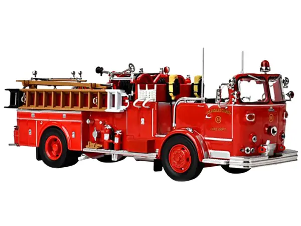 1965 Crown Firecoach Fire Engine "Los Angeles County Fire Department" LA County FD (LACFD) "Emergency!" Series Limited Edition to 2500 pieces Worldwide 1/50 Diecast Model by Iconic Replicas #2