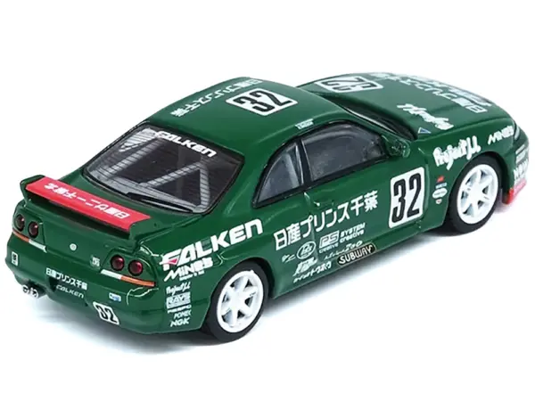 Nissan Skyline GT-R (R33) RHD (Right Hand Drive) #32 "Prince Chiba Falken" N1 Super Endurance Series "Tokachi 24 Hours" (1996) 1/64 Diecast Model Car by Inno Models #2