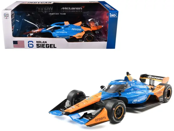 Dallara IndyCar #6 Nolan Siegel "NTT Data" Arrow McLaren (Road Course Configuration) "NTT IndyCar Series" (2025) 1/18 Diecast Model Car by IXO Models #1