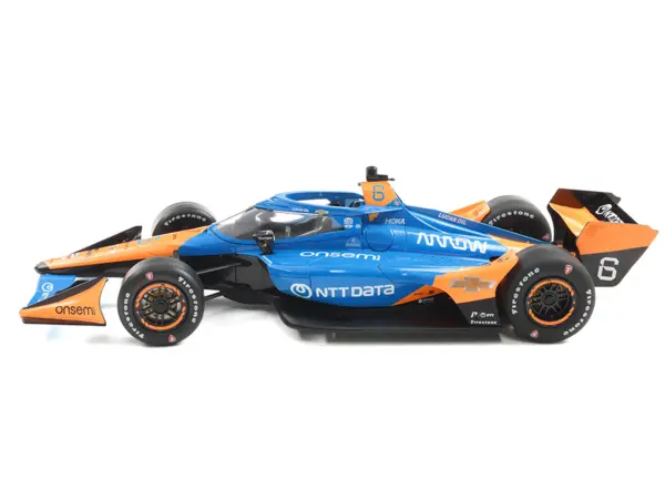 Dallara IndyCar #6 Nolan Siegel "NTT Data" Arrow McLaren (Road Course Configuration) "NTT IndyCar Series" (2025) 1/18 Diecast Model Car by IXO Models #2