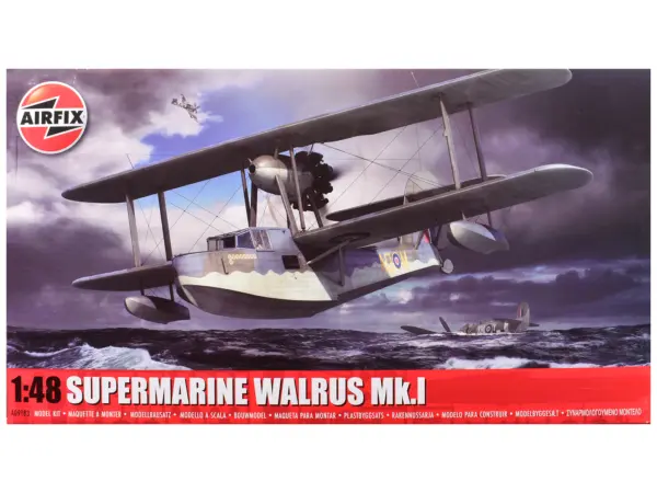 Level 3 Model Kit Supermarine Walrus Mk.I Aircraft with 3 Scheme Options 1/48 Plastic Model Kit by Airfix #1