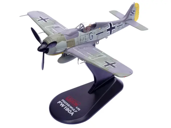 Focke-Wulf Fw 190A Aircraft "14-Victory Ace Hauptmann Wilhelm Gath Stab/JG 26 Schlageter France" (1942) German Luftwaffe 1/72 Diecast Model Airplane by Legion #5