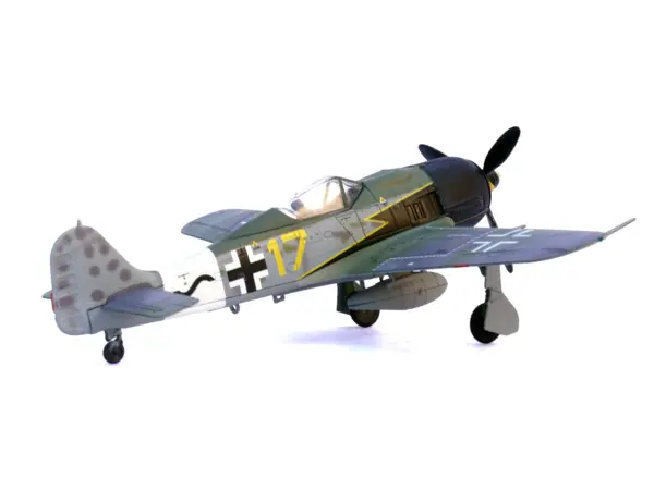 Focke-Wulf Fw 190A Aircraft "Yellow 17 24-Victory Ace Willi Unger 12./JG 3 Udet Germany" (1944) German Luftwaffe 1/72 Diecast Model Airplane by Legion #3
